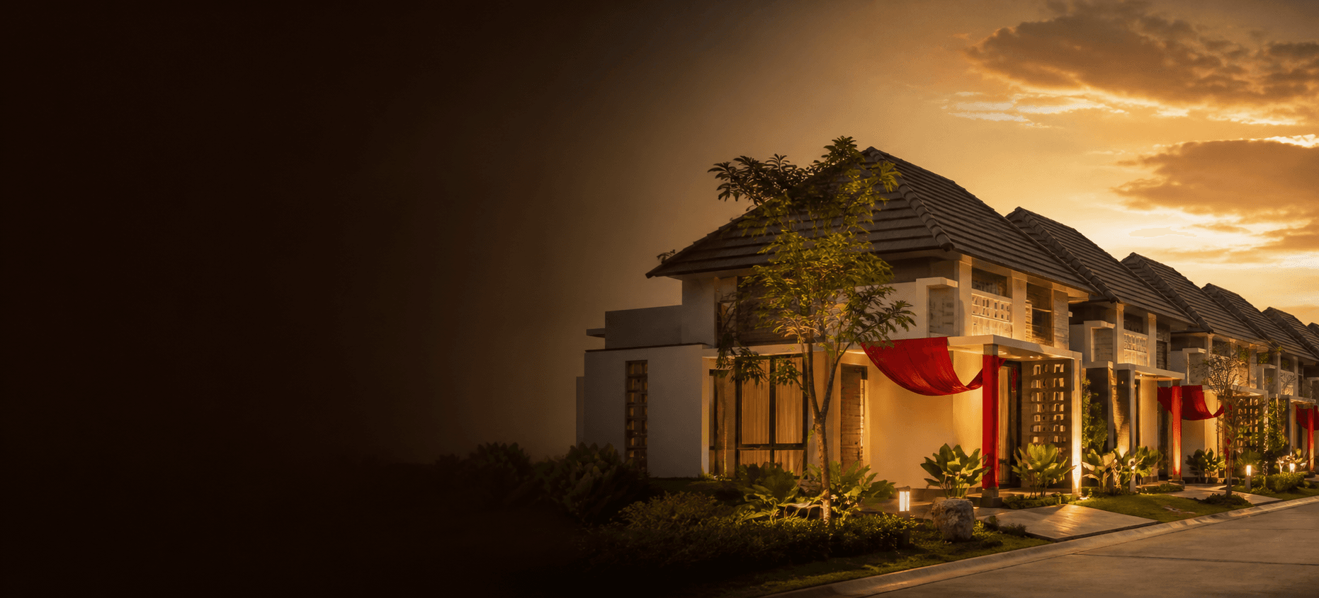 Kawasan rumah Grahadika dalam suasana perayaan ulang tahun