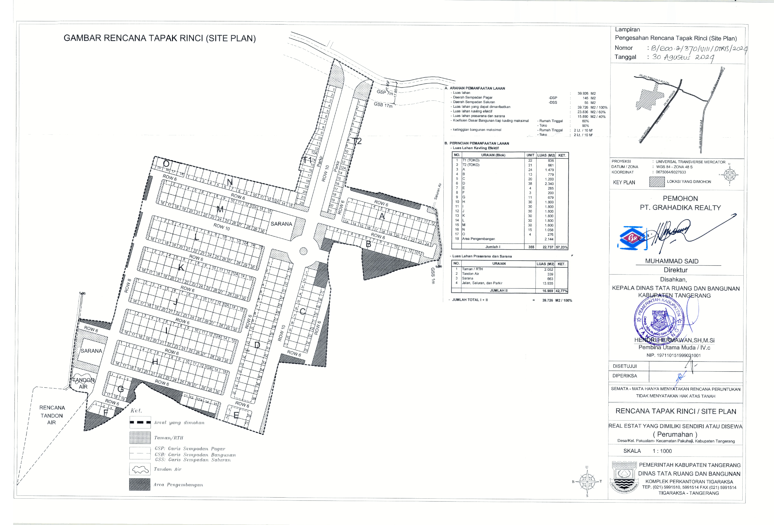 Siteplan resmi Graha Paku Alam Indah